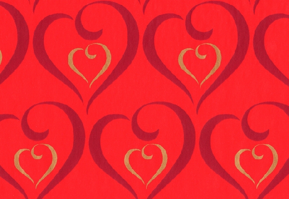 PAPEL DE REGALO PREMIUM DOS CORAZONES ROJO